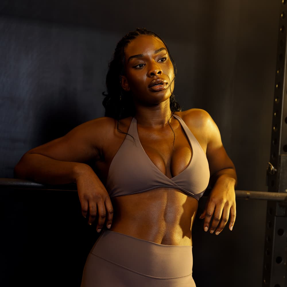 Model wearing DFYNE Origin pieces